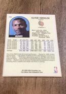 Clyde Drexler 1989 Hoops 190 trading card image rear