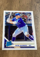 Pete Alonso 2019 Donruss Optic trading card Optic
