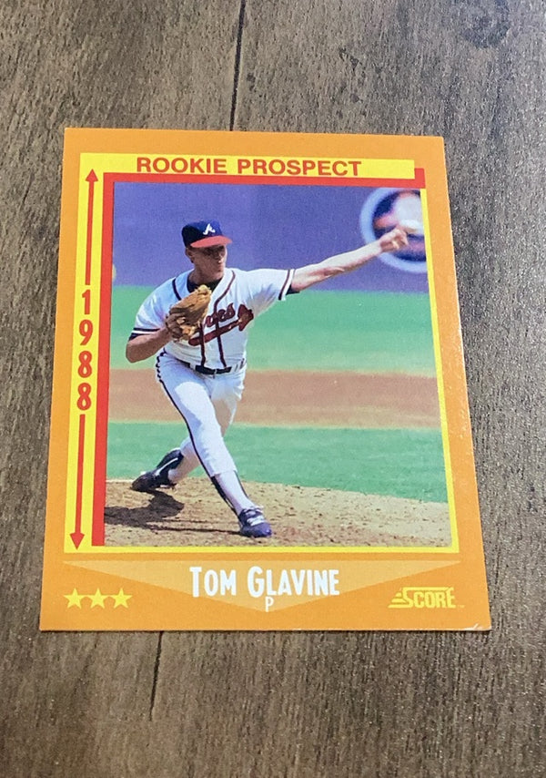 Tom Glavine 1988 Score trading card Score