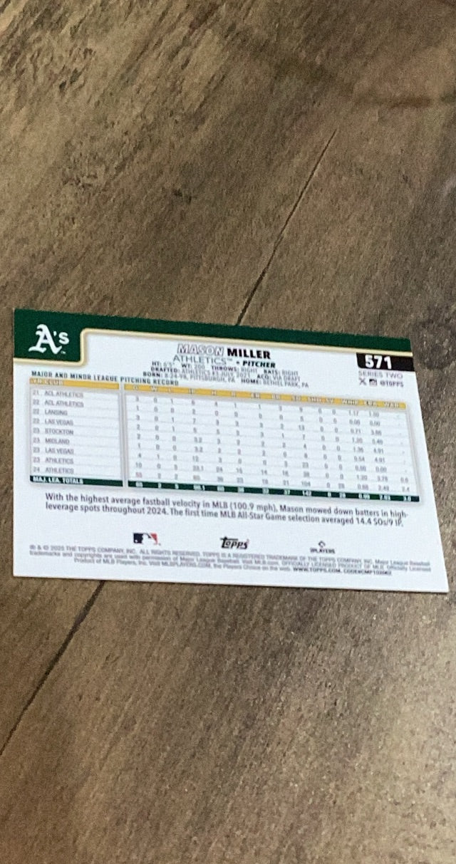 Mason Miller Topps 2025 Topps trading card Topps