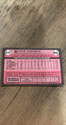 Randy Johnson 1989 Topps 1989 Topps RC trading card Topps