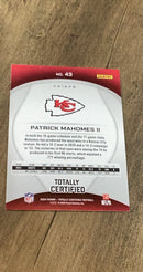 Patrick Mahomes II Panini 2024 Panini Totally Certified - Mirror Maroon trading card Panini