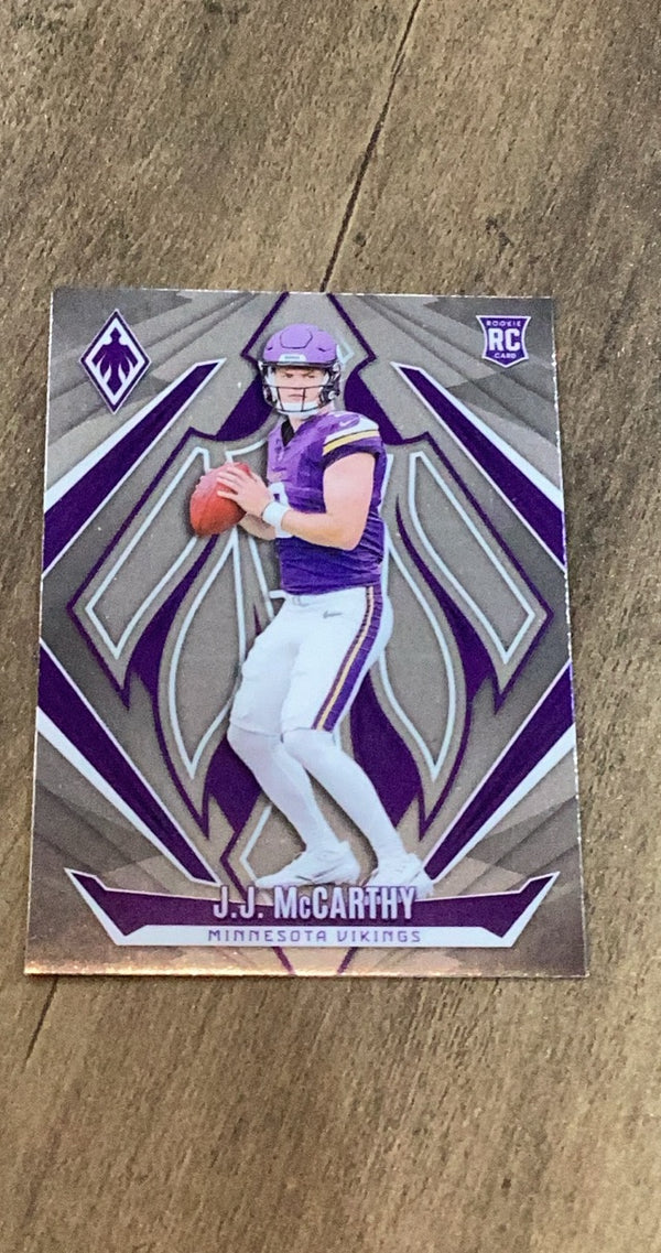 J.J. McCarthy  Panini 2024 Panini Phoenix - Purple RC trading card Panini