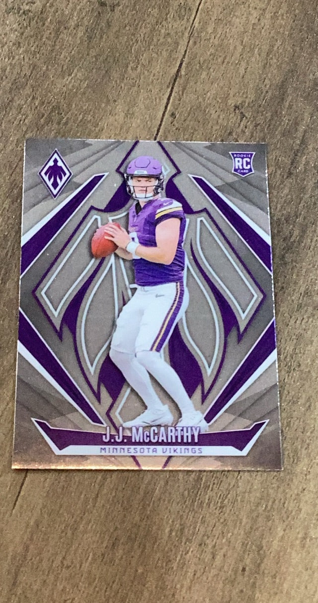 J.J. McCarthy  Panini 2024 Panini Phoenix - Purple RC trading card Panini