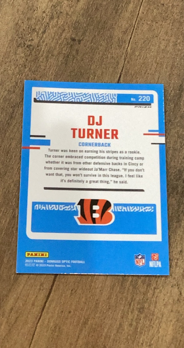 DJ Turner  Optic 2023 Donruss Optic - Green Hyper RC trading card Optic