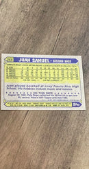 Juan Samuel Topps 1987 Topps trading card Topps