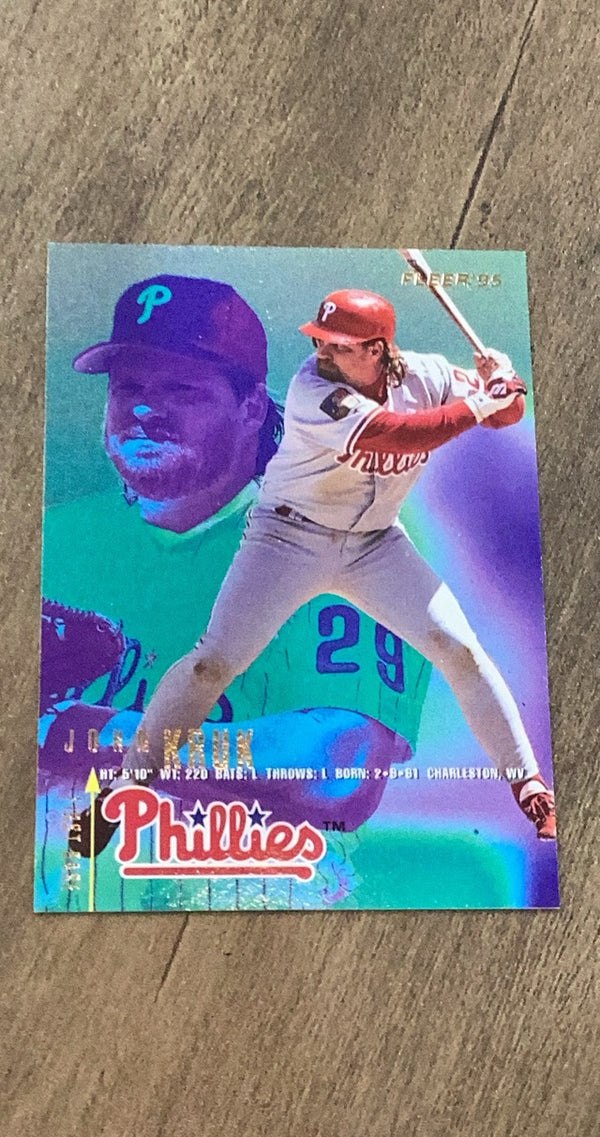 John Kruk Fleer 1995 Fleer trading card Fleer