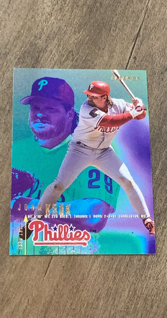John Kruk Fleer 1995 Fleer trading card Fleer