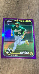 Zack Gelof 2024 Topps Chrome - Purple Refractors trading card Topps