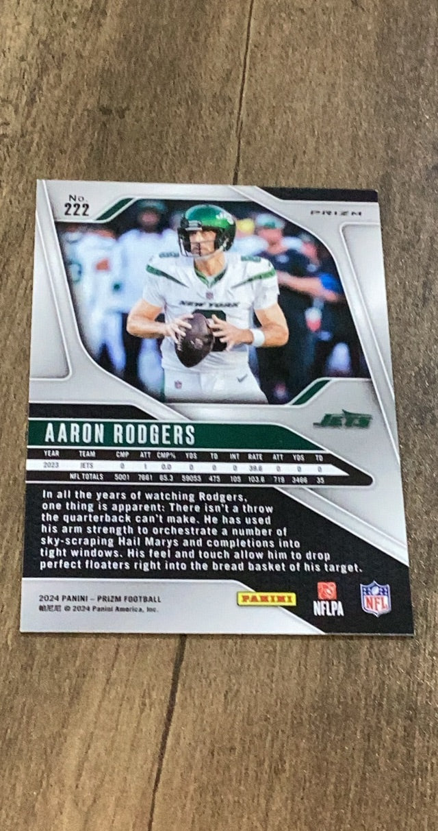 Aaron Rodgers Panini 2024 Panini Prizm - Green Wave trading card Panini