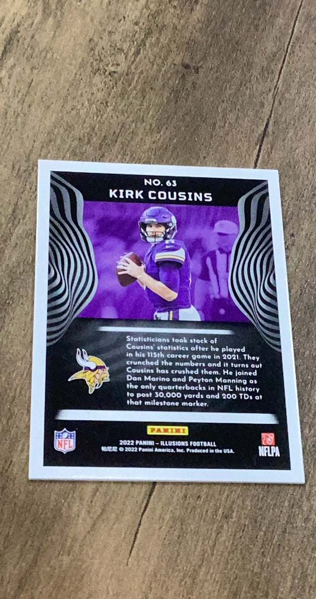 Kirk Cousins 2022 Panini 2022 Panini Illusions - Trophy Collection Red trading card Panini