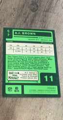 A.J. Brown 2019 Panini Chronicles Classics Blue trading card back