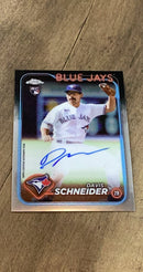 Davis Schneider 2024 Topps 2024 Topps Chrome - Rookie Autographs trading card Topps