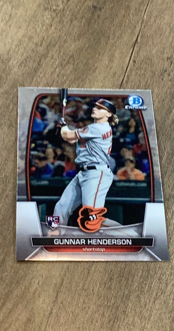 Gunnar Henderson 2023 Bowman 2023 Bowman Chrome trading card Bowman
