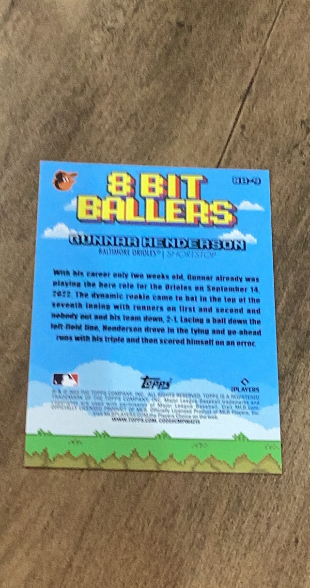 Gunnar Henderson 2023 Topps 2023 Topps Big League - 8 Bit Ballers trading card Topps