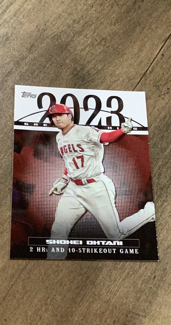 Shohei Ohtani 2024 Topps 2023 Greatest Hits 23GH-13 trading card image front