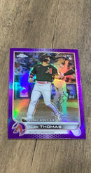 Alek Thomas 2022 Topps Chrome Update Purple Refractor USC122 trading card image front