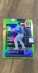 Bobby Witt Jr. 2022 Donruss Optic - Lime Green Prizm trading card Prizm