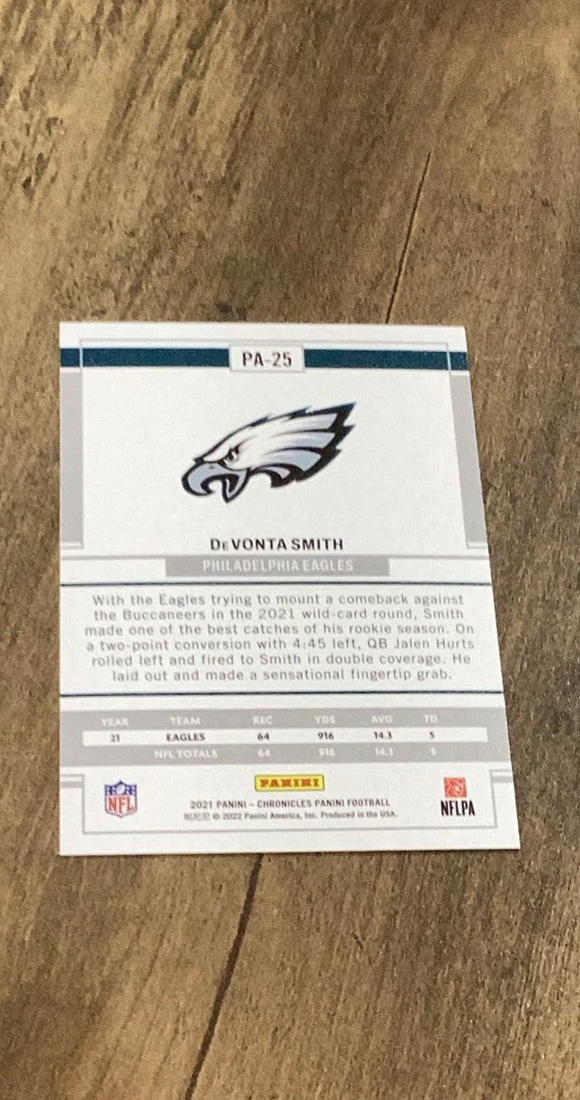 DeVonta Smith 2021 Panini 2021 - Panini Chronicles - Panini trading card back
