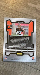 Cedric Tillman trading card image rear