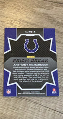 Anthony Richardson trading card image rear