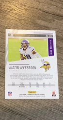 Justin Jefferson trading card IMAGE Rear