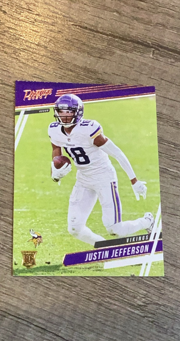 Justin Jefferson trading card IMAGE FRONT