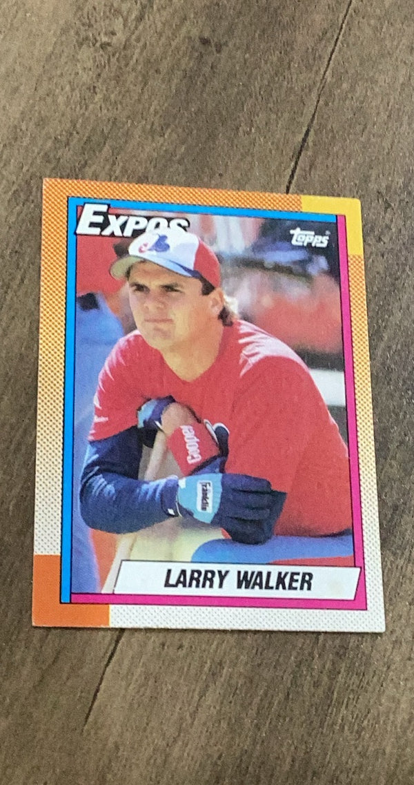 Larry Walker 1990 Topps 757 trading card image front