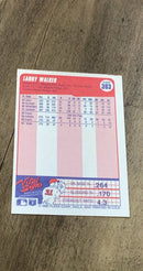 Larry Walker 1990 Fleer 363 trading card image rear