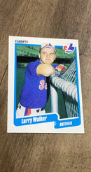 Larry Walker 1990 Fleer 363 trading card image front