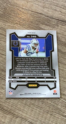 Julius Brents 2023 Panini Prizm Lazer trading card image rear