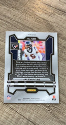 Jalen Pitre 2023 Panini Prizm Silver trading card image rear