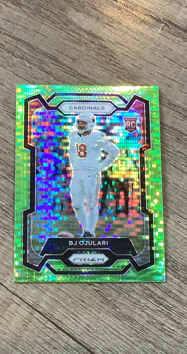 BJ Ojulari 2023 Panini Prizm Neon Green Pulsar trading card image front