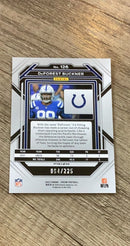 DeForest Buckner 2022 Panini Prizm Purple Ice trading card image rear
