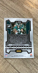 Rashaad Penny 2023 Panini Prizm Pink trading card image rear