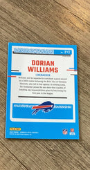Dorian Williams 2023 Donruss Optic Green Velocity trading card image rear