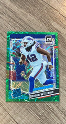 Dorian Williams 2023 Donruss Optic Green Velocity 212 trading card Donruss