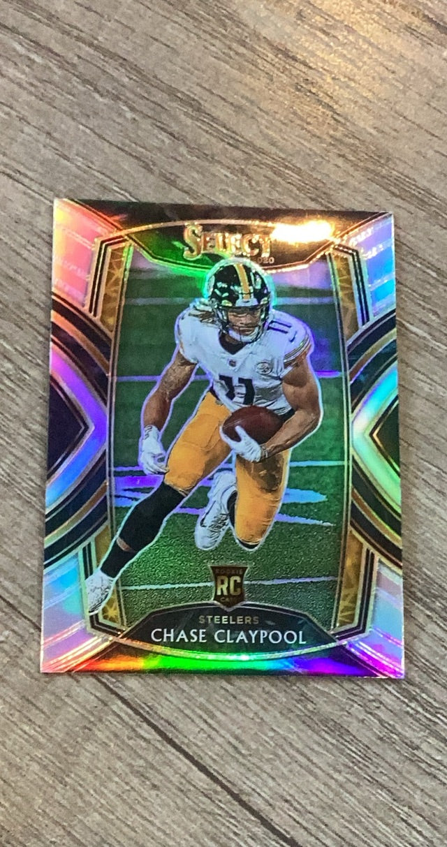 Chase Claypool 2020 Panini Select Silver Prizm trading card image front