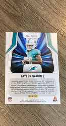 Jaylen Waddle 2021 Panini Rookies & Stars Rookie Rush True Blue trading card image rear