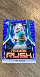 Jaylen Waddle 2021 Panini Rookies & Stars Rookie Rush True Blue trading card image front