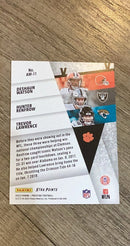 Deshaun Watson / Hunter Renfrow / Trevor Lawrence 2023 Panini Prestige Alma Maters trading card image rear