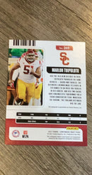 Marlon Tuipulotu 2021 Panini Contenders Draft Picks Red trading card image rear