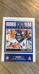 Jerry Jeudy 2020 Panini Contenders Rookie of the Year Contenders trading card image rear