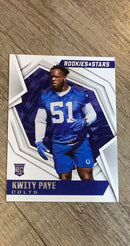 Kwity Paye 2021 Panini Rookies & Stars trading card image front