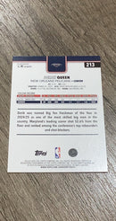 Derik Queen 2025-26 Topps 213 back