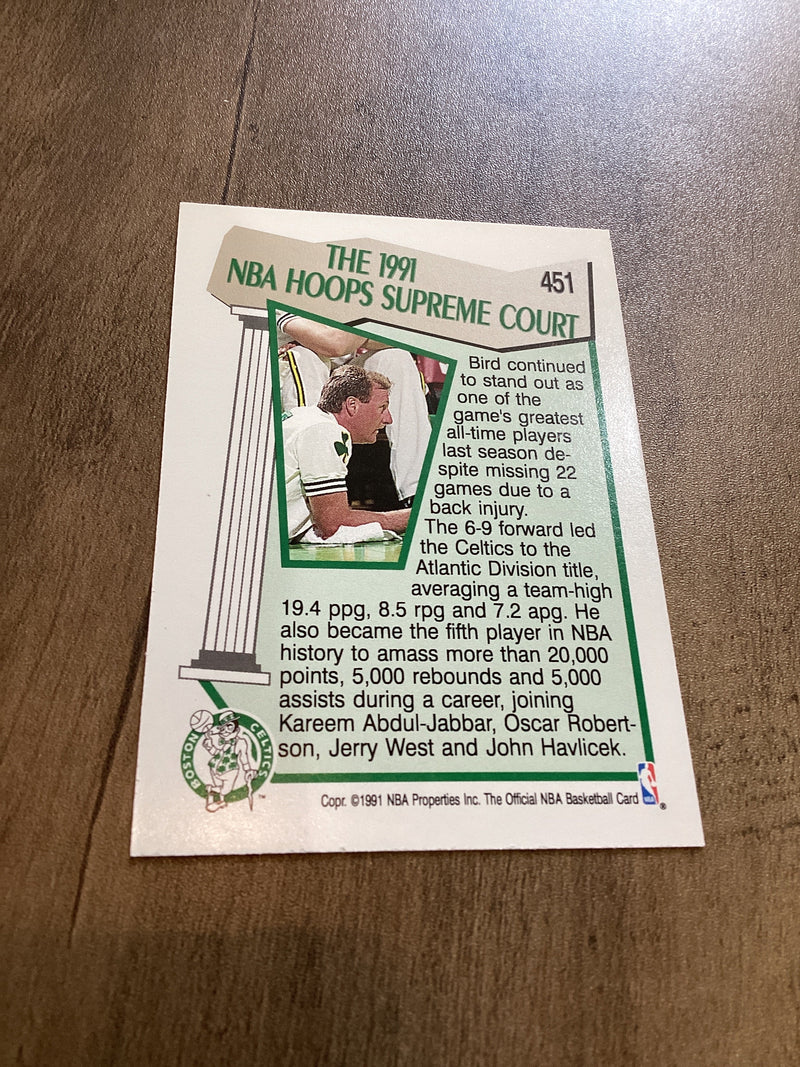 Panini, NBA hoops 1991-92 Larry Bird 451 Panini
