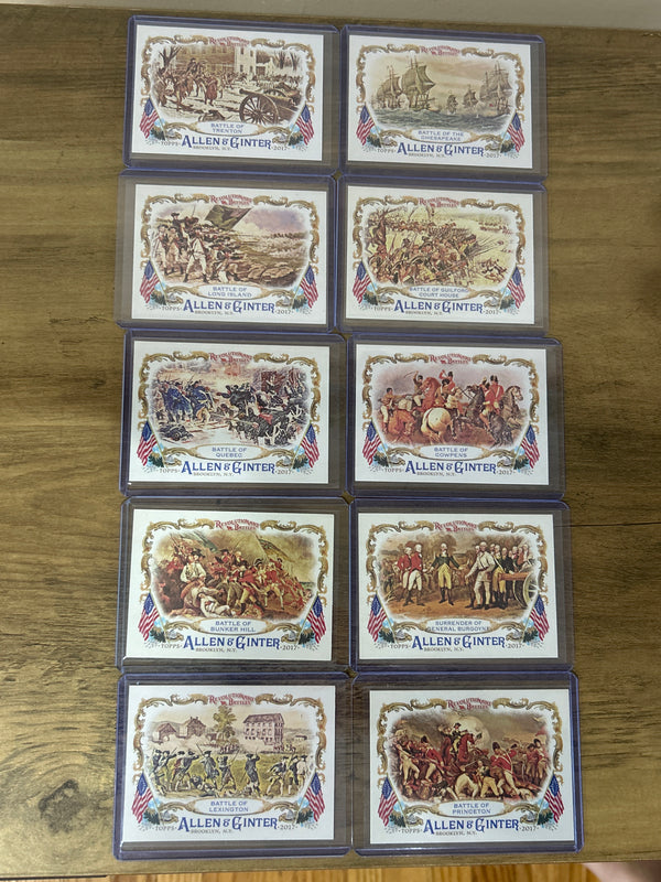 2017 Allen & Ginter Revolutionary Battles RB 10 card set Topps