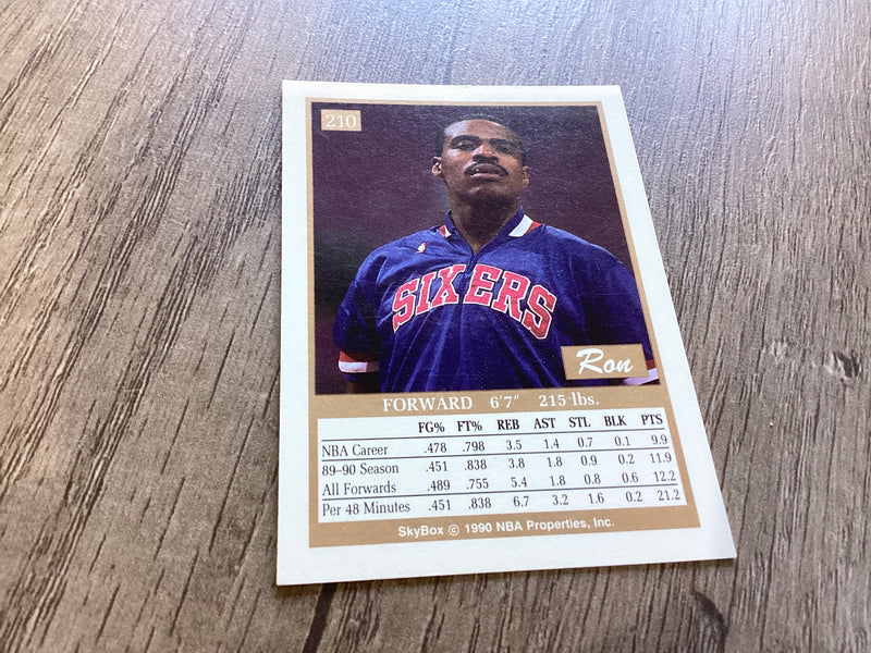 Ron Anderson NBA Philadelphia 76ers 1990-91 SkyBox 210 trading card SkyBox