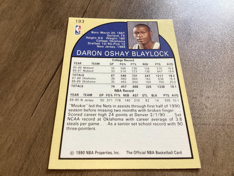 Panini, NBA, hoops, mookie Blaylock RC Panini