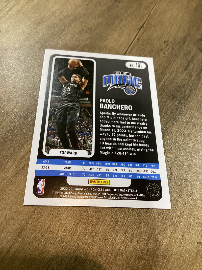 Paolo Banchero 2022-23 Panini chronicles absolute Panini